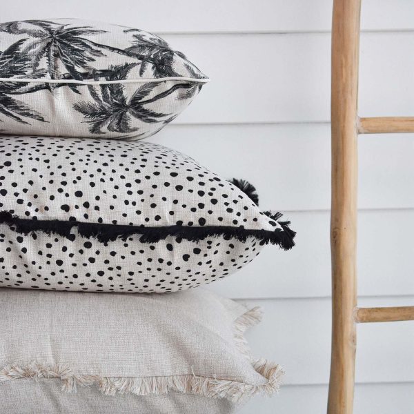 Cushion Cover-Coastal Fringe Black-Lunar