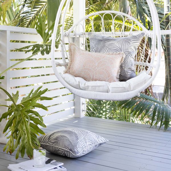 Cushion Cover-Coastal Fringe Natural-Positano Blush