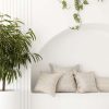 Cushion Cover-Coastal Fringe Natural-Positano Smoke