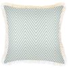 Cushion Cover-Coastal Fringe Natural-Zig Zag Pale Mint