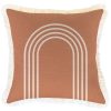Cushion Cover-Coastal Fringe-Arch-Clay
