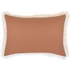 Cushion Cover-Coastal Fringe-Solid-Clay