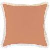 Cushion Cover-Coastal Fringe-Solid-Clay
