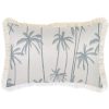 Cushion Cover-Coastal Fringe-Tall-Palms-Smoke