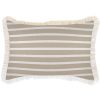 Cushion Cover-Coastal Fringe Natural-Hampton Stripe Beige