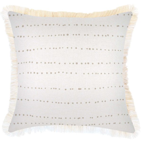 Cushion Cover-Coastal Fringe Natural-Journey Beige