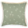 Cushion Cover-Coastal Fringe Natural-Palm Cove Sage
