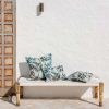 Cushion Cover-Coastal Fringe Natural-Palm Trees Seafoam