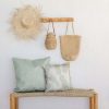 Cushion Cover-Coastal Fringe Natural-Pineapples Seafoam