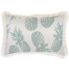 Cushion Cover-Coastal Fringe Natural-Pineapples Seafoam