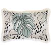 Cushion Cover-Coastal Fringe Natural-Rainforest Seafoam