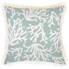 Cushion Cover-Coastal Fringe Natural-Coastal Coral Seafoam