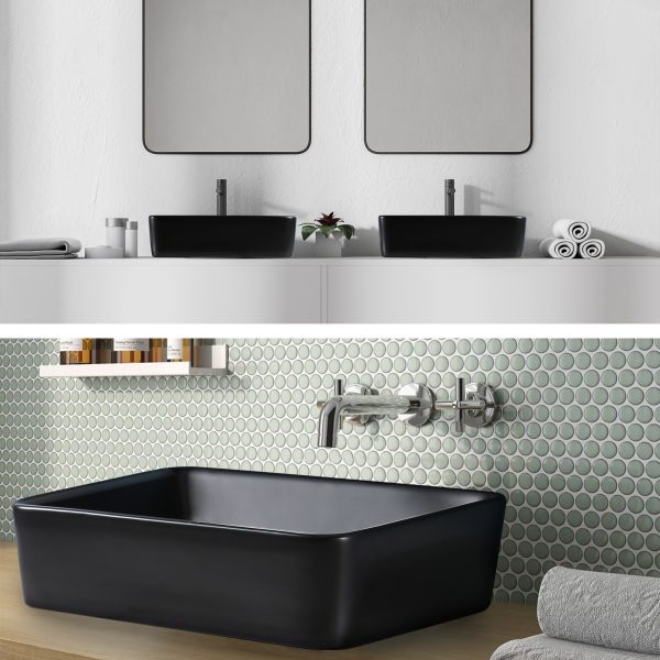 Muriel 48 x 37.5 x 13cm Ceramic Bathroom Basin Vanity Sink Above Counter Top Mount Bowl