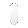 La Bella Wall Mirror Oval Aluminum Frame Makeup Decor Bathroom Vanity