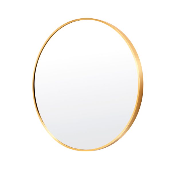 La Bella Wall Mirror Round Aluminum Frame Makeup Decor Bathroom Vanity