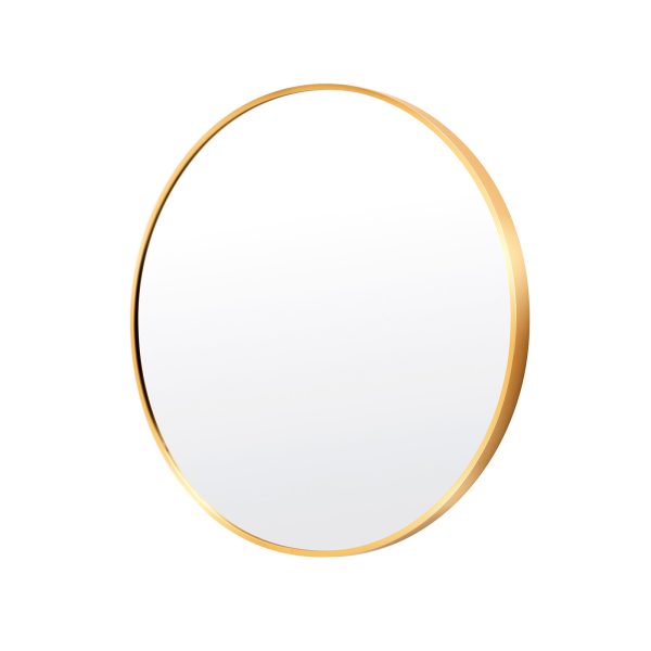 La Bella Wall Mirror Round Aluminum Frame Makeup Decor Bathroom Vanity