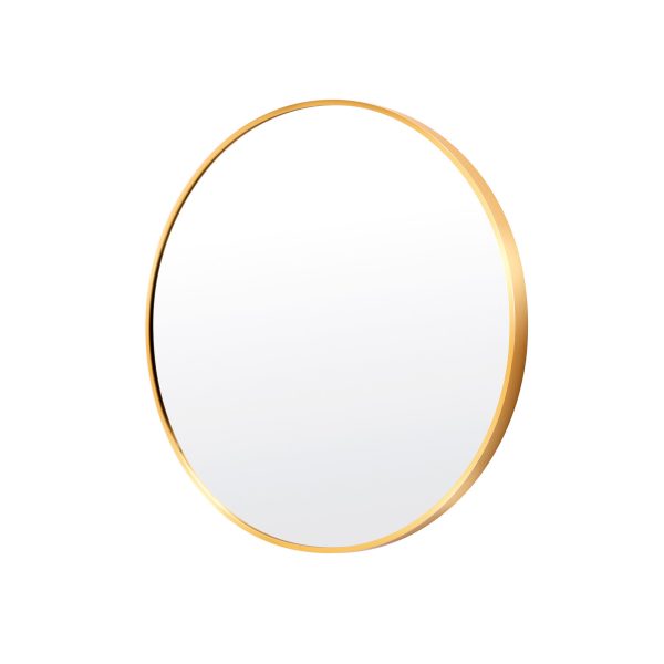 La Bella Wall Mirror Round Aluminum Frame Makeup Decor Bathroom Vanity