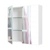 La Bella Bathroom Mirror Cabinet Wall Twin Door Shaving Storage