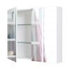 La Bella Bathroom Mirror Cabinet Wall Twin Door Shaving Storage