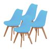 Retro Dining Cafe Chair Padded Seat