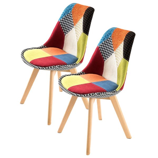 Retro Dining Cafe Chair Padded Seat
