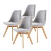 Retro Dining Cafe Chair Padded Seat
