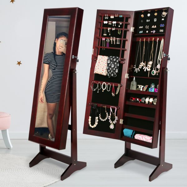 La Bella 146cm Mirror Jewellery Cabinet Storage Organiser LUVO
