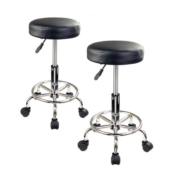 Forever Beauty Black Salon Barber Stool Swivel