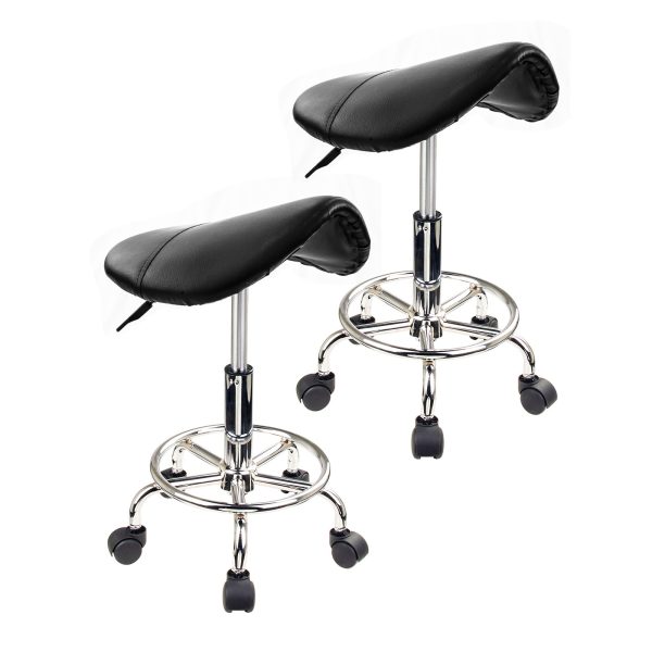 Forever Beauty Black Salon Barber Stool Swivel