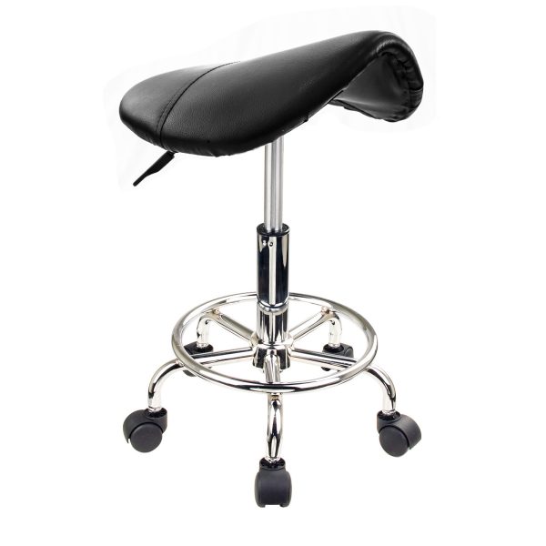 Forever Beauty Black Salon Barber Stool Swivel