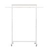 Meoktong Clothes Rack Coat Stand Hanging Adjustable Rollable Steel