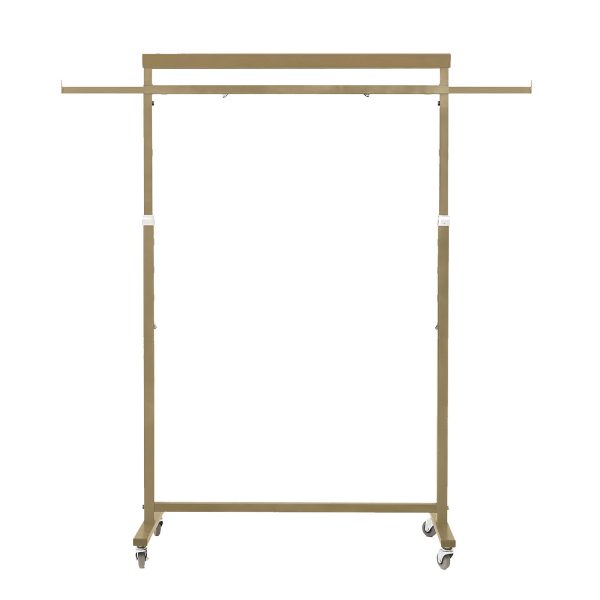 Meoktong Clothes Rack Coat Stand Hanging Adjustable Rollable Steel