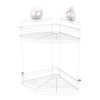 PowerLoc Double Corner Shelf Large Removable Suction