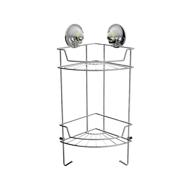 PowerLoc Double Corner Shelf Removable Suction Small