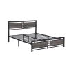 Alpine Metal Bed Frame Mattress Base Platform Wooden Headboard