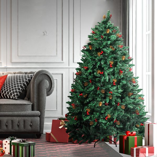 Christmas Tree Pinecone Decorated Xmas Home Garden Decorations