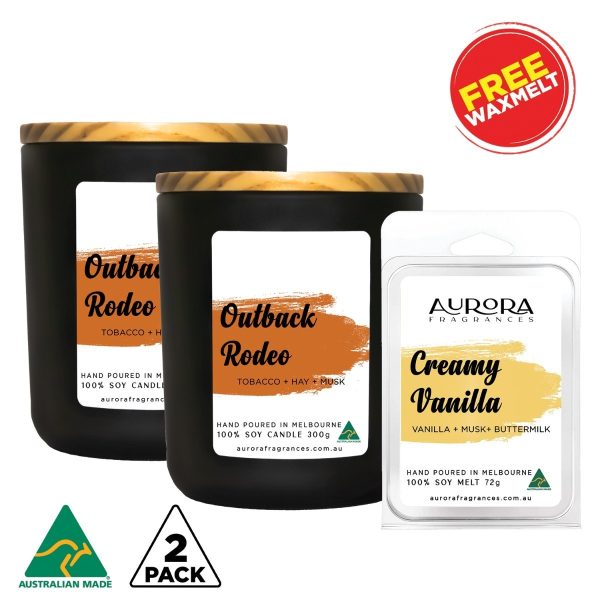Aurora Soy Candle Australian Made 300g 2 Pack