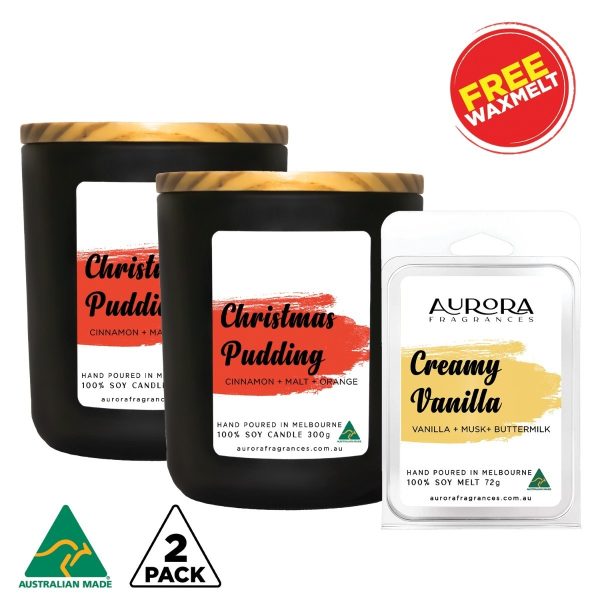 Aurora Soy Candle Australian Made 300g 2 Pack
