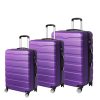 Luggage Suitcase Trolley 3Pcs set 20 24 28 Travel Packing Lock