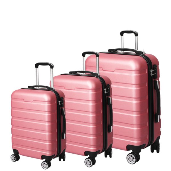 Luggage Suitcase Trolley 3Pcs set 20 24 28 Travel Packing Lock