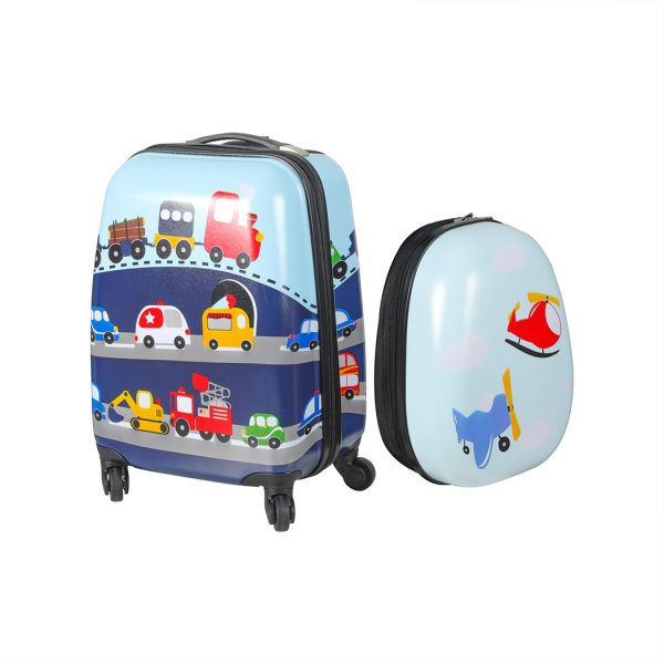 16”13” 2PCS Kids Luggage Set Travel Suitcase Child Bag Backpack