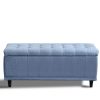 Storage Ottoman Blanket Box Fabric Rest Chest Toy Foot Stool Bed Bench