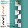 5 Tier Corner Wall Shelf Display Shelves DVD CD Storage Zig-tag Rack