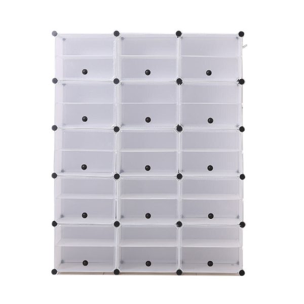 Cube Cabinet Shoe Storage Cabinet Organiser Shelf Stackable DIY 3 Column