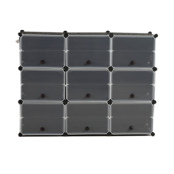 Cube Cabinet Shoe Storage Cabinet Organiser Shelf Stackable DIY 3 Column