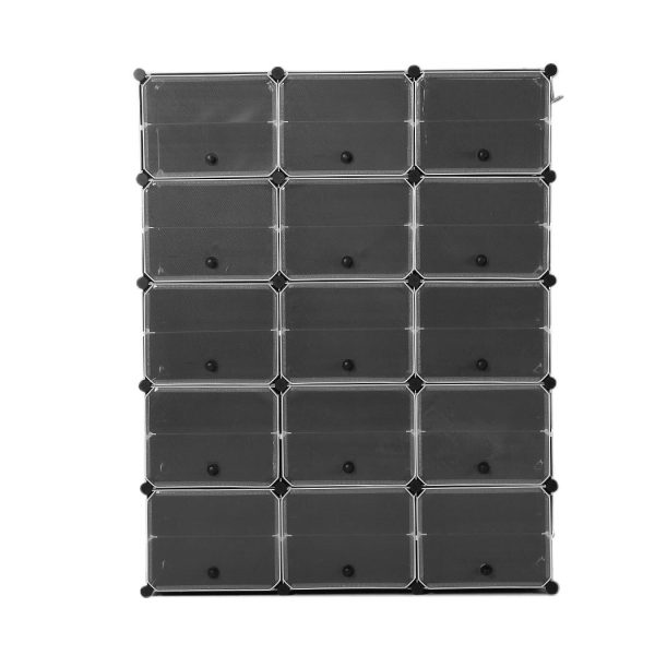 Cube Cabinet Shoe Storage Cabinet Organiser Shelf Stackable DIY 3 Column