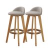 Fabric Swivel Bar Stool Kitchen Stool Dining Chair Barstools