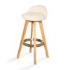 Fabric Swivel Bar Stool Kitchen Stool Dining Chair Barstools