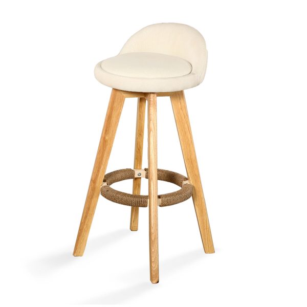 Fabric Swivel Bar Stool Kitchen Stool Dining Chair Barstools