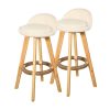 Fabric Swivel Bar Stool Kitchen Stool Dining Chair Barstools